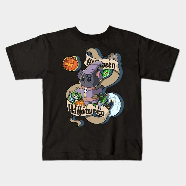 its Halloween Kids T-Shirt by Runicat